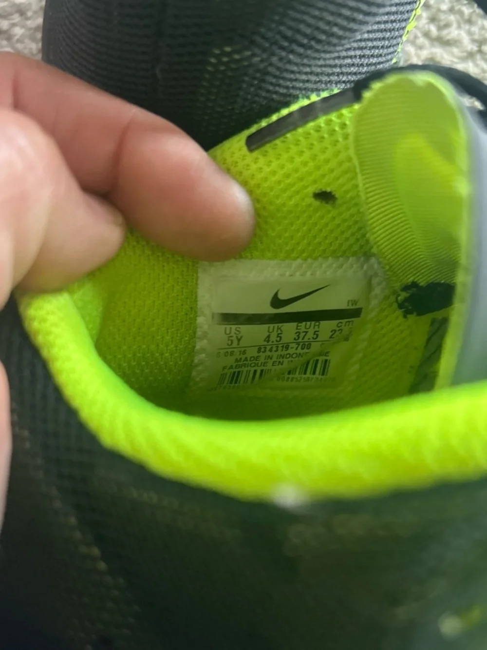 Nike Kids Flyknit Sneakers - Neon Yellow/Black